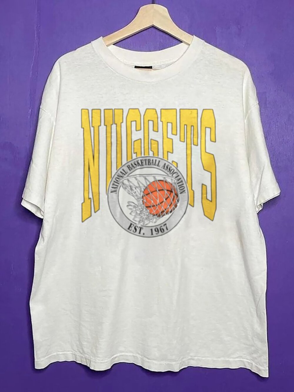 90s Vintage Denver Nuggets Shirt, NBA Denver Nuggets Basketball Unisex Shirt Tee